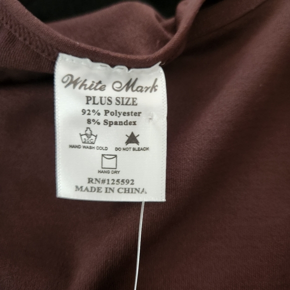 White Mark Women's Plus Size Brown Tank Top NWT - Picture 9 of 10